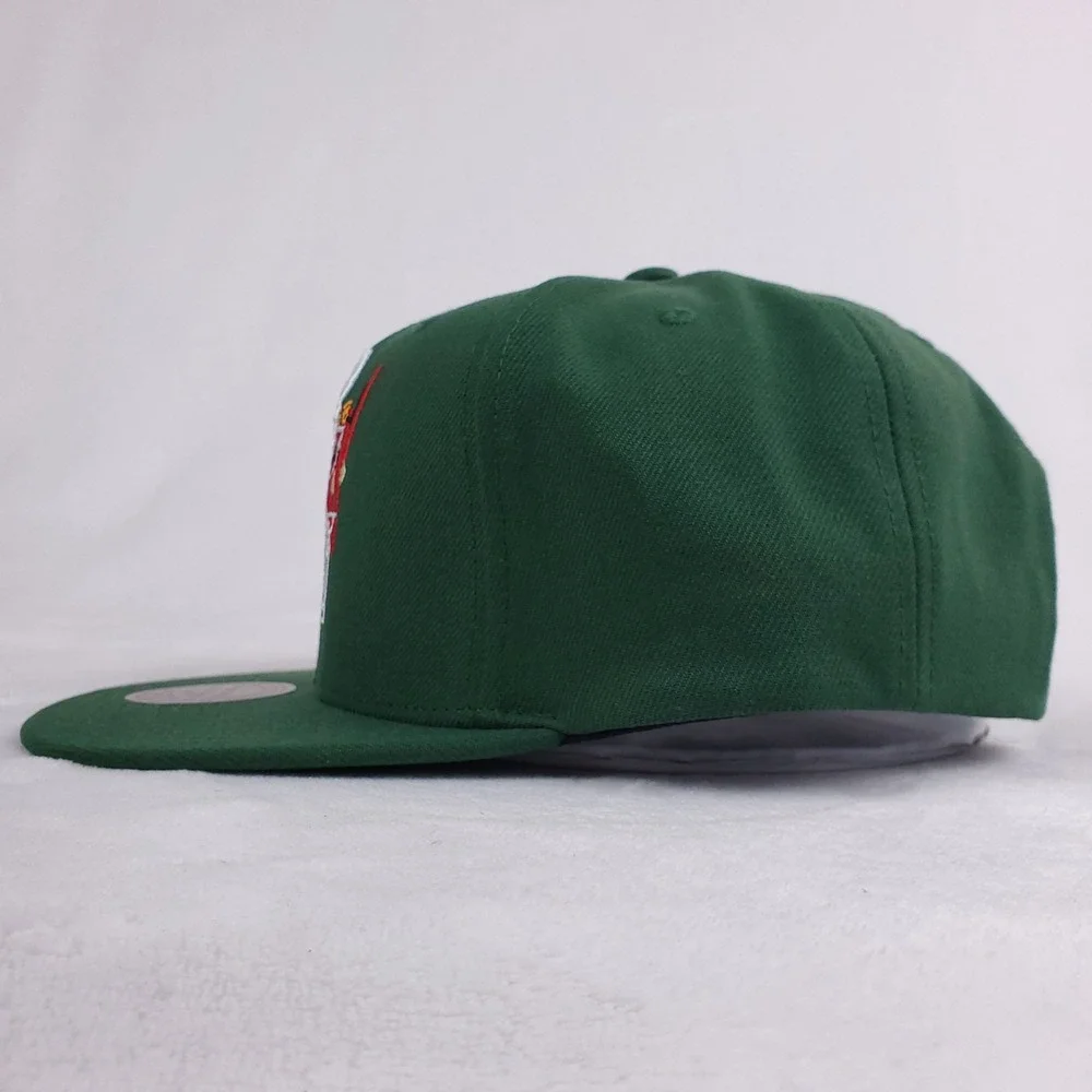 Milwaukee Bucks‎ Mitchell & Ness NBA Snapback Hat Cap 3D Logo Green NWT